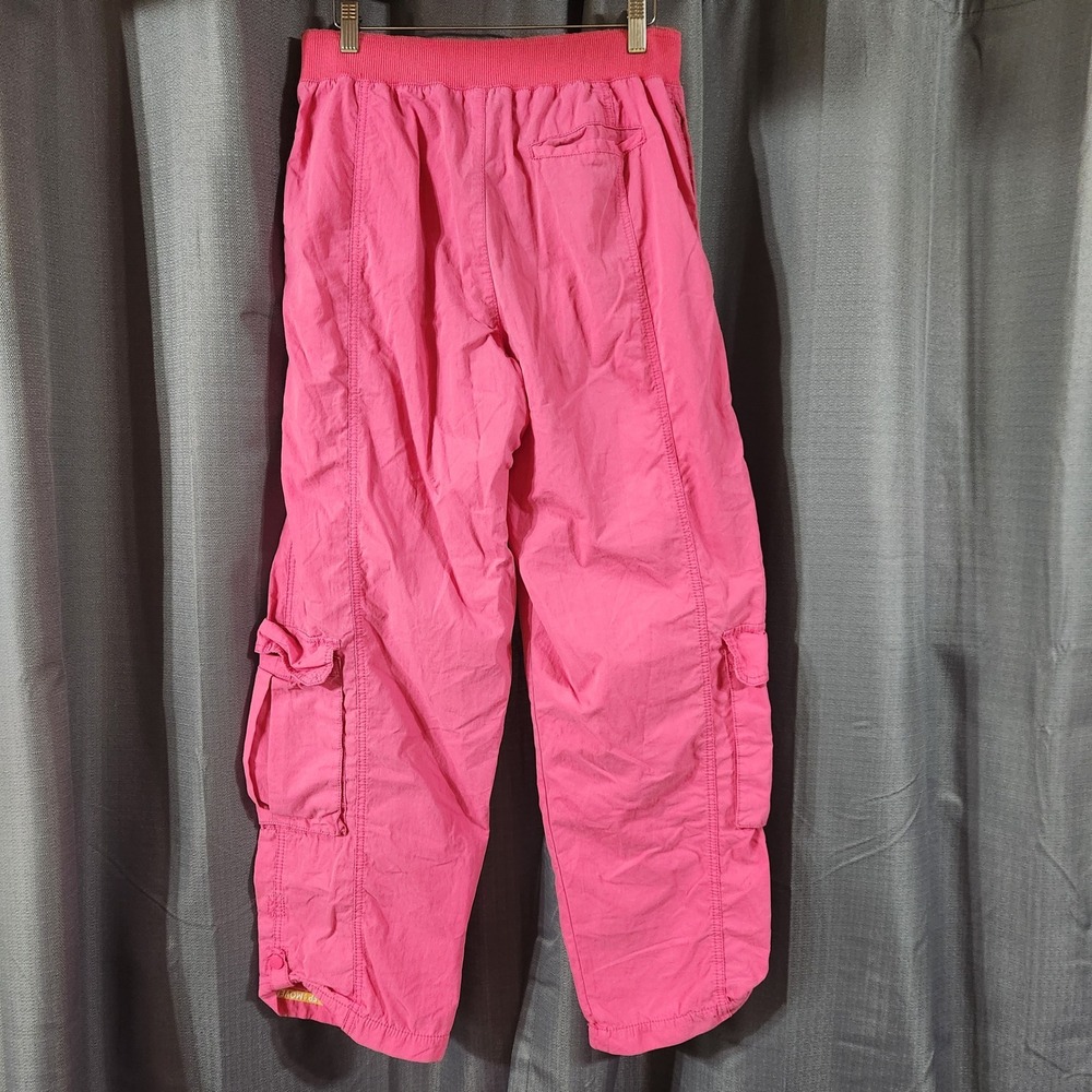 Free People FP Movement Pink Cargo Pants Snap Fly Utility Trousers Size M - Picture 7 of 7